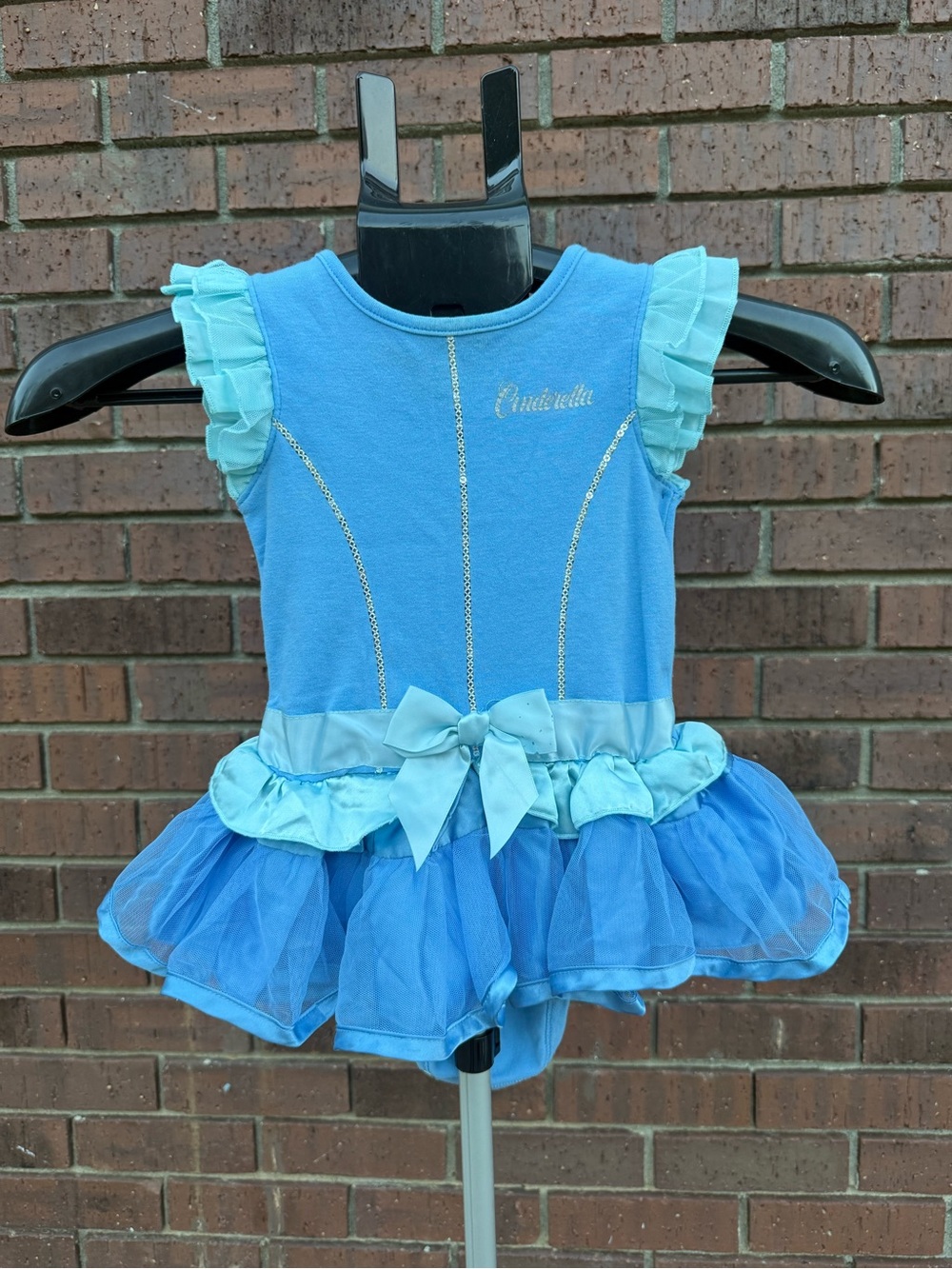 Disney Baby Princess Cinderella Tutu Dress Bodysuit Costume Infant Size 18M EUC